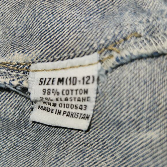 Boys Distressed Denim Jacket Size M - Picture 7 of 7